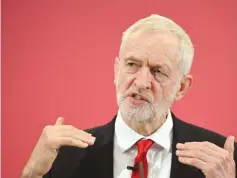  ?? (Toby Melville/Reuters) ?? LABOUR PARTY leader Jeremy Corbyn speaks in Kent, Britain, in May.