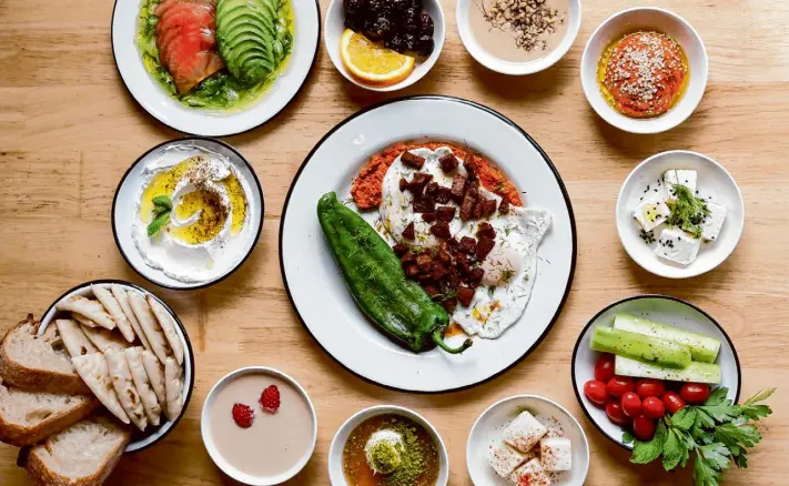  ?? Photos by Lea Suzuki/The Chronicle ?? Healthyish Republic is much more than a keto restaurant, also servicing paleo, vegan and gluten-free diets. On weekends, come for a bountiful Turkish breakfast.