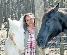  ?? SUPPLIED PHOTO ?? Jineen des Vignes, owner of Horse Medicine Collective, with her horses Miss Dixie and Sir Winston.
