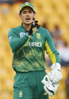  ?? Picture: AFP ?? TOUGH BAPTISM. Quinton de Kock didn’t have the best of starts as Proteas captain in Kandy on Wednesday, losing the fourth ODI to Sri Lanka by three runs.