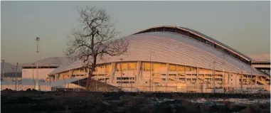  ?? MIKHAIL MORDASOV/ AFP/ GETTY IMAGES ?? The Fisht Olympic Stadium, the site of the opening and closing ceremonies, is one of several new facilities built for the Sochi Games.