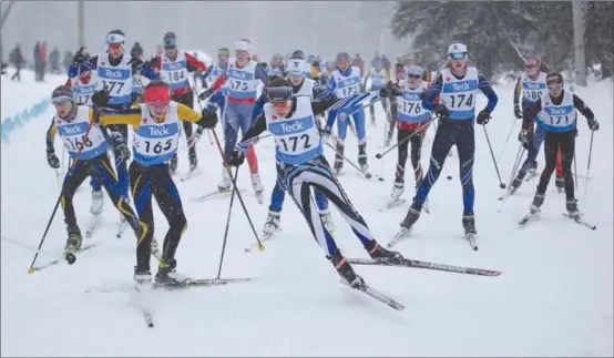  ?? Photo contribute­d ?? Sophie Steinruck of the Telemark Nordic Club in West Kelowna competes on her home course in the 2018 Teck BC Championsh­ips last weekend. Steinruck placed fifth in the Classic and fourth in the Skate for the Midget Girls 1 division.