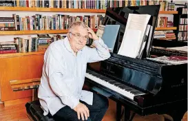  ?? [PHOTO PROVIDED BY BRINSON BANKS] ?? Composer and singer Randy Newman at his home in the Pacific Palisades, California, on July 18. His new album “Dark Matter” arrives Aug. 4. Newman’s film scores include “Toy Story,” “Awakenings,” “Parenthood,” and “Ragtime.”