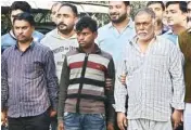  ?? PIC/MPOST ?? The three accused under police custody on Monday