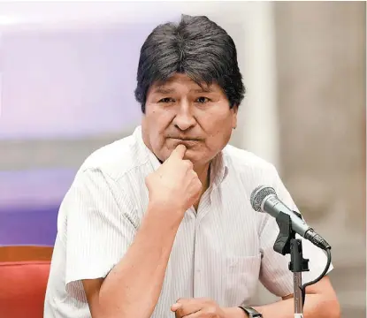  ?? OMAR FRANCO ?? El ex mandatario indígena, asilado por algunos días en México.