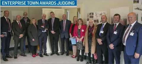  ??  ?? The Rathdrum committee with the judges at Avondale House during the judging for the Bank of Ireland Enterprise Town Awards last week.