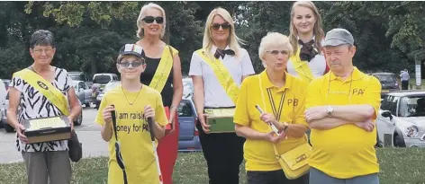  ??  ?? Ethan, 12, at Ferry Meadows with his fellow supporters