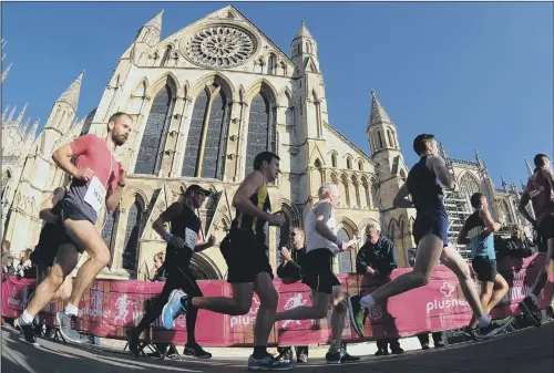  ?? PICTURE: SIMON HULME. ?? BEST FOOT FORWARD: More than 7,000 runners are expected to take to the streets of York during this year’s Plusnet Yorkshire Marathon.