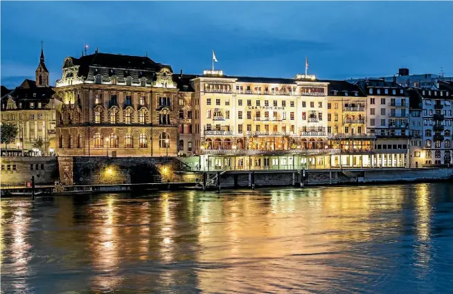  ??  ?? The elegant Grand Hotel Les Trois Rois in Basel can trace its roots back as far as 1026, making it one of Europe’s oldest city hotels.