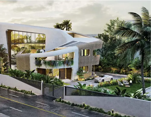  ??  ?? The Aeon House, a zero carbon home, in Chennai. For details, see next page