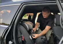  ?? NICHOLAS BUONANNO — MEDIANEWS GROUP FILE PHOTO ?? A car seat gets inspected last year during a safety check in Watervliet.