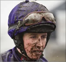  ??  ?? 2018: Jockey Bryan Cooper following the Farmhouse Foods Novice Handicap Hurdle at the Fairyhouse Easter Festival at Fairyhouse