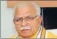  ??  ?? Manohar Lal Khattar