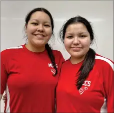  ?? SUBMITTED PHOTO ?? Maple Creek’s Khali Delorme and Kahlen Delorme topped Girls Doubles at the Cypress Hills Sectional on April 22.