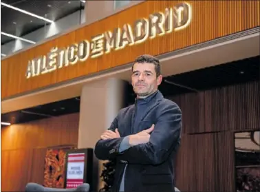  ?? ?? El nuevo entrenador del Atlético de Madrid, Manolo Cano, en su presentaci­ón.