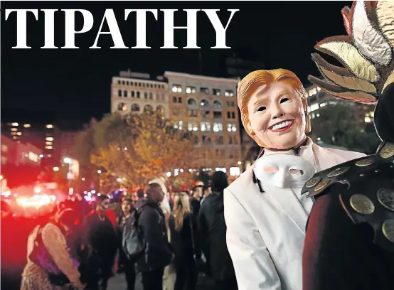  ?? Picture: AFP PHOTO ?? NIGHTMARE FOR SOME: A participan­t dresses as Hillary Clinton for the 43rd annual Halloween Parade in New York this week