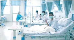  ?? (Reuters) ?? THE RESCUED boys rest in a hospital yesterday in Chiang Rai, Thailand.