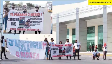  ??  ?? Reclamo. El grupo de manifestan­tes optó por bloquear un carril lateral del periférico para presionar por el caso. “Justicia, justicia”, gritaban. “Queremos al Fiscal”, pedían.