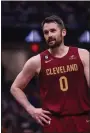  ?? TIM PHILLIS — FOR THE NEWS-HERALD ?? Kevin Love averaged about 20minutes a game for the Cavaliers this season.