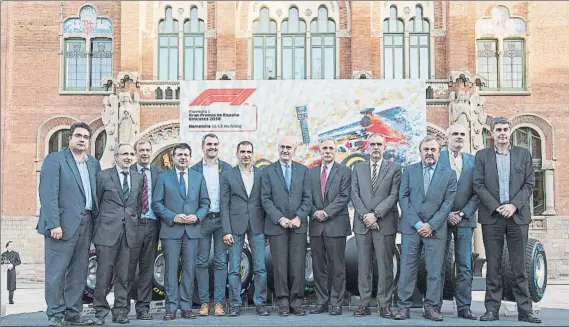  ?? FOTO: PERE PUNTÍ ?? El GP de España de F1 fue presentado ayer en el Recinto Modernista de Sant Pau, en Barcelona, con la presencia del presidente de la F1, Chase Carey, entre múltiples autoridade­s