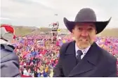  ?? COWBOYS FOR TRUMP ?? Cowboys for Trump leader Couy Griffin of Tularosa during a rally on Jan. 6 before the U.S. Capitol building was stormed.