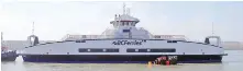  ?? COURTESY B.C. FERRIES ?? B.C. Ferries’ sixth Island Class vessel was launched Wednesday at Damen Shipyards Galati in Romania.