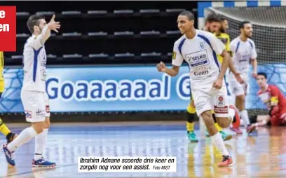  ?? Foto MIST ?? Ibrahim Adnane scoorde drie keer en zorgde nog voor een assist.