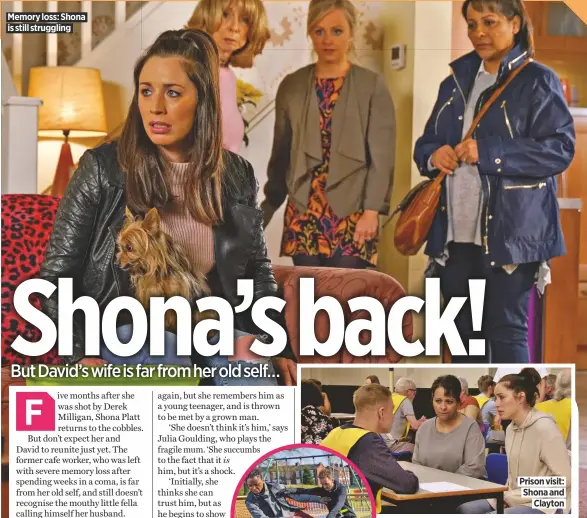  ??  ?? Memory loss: Shona is still struggling