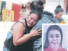  ??  ?? TRAGEDIA. Familia de Dania Alejandra Molina lloran su muerte.