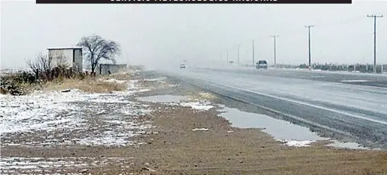  ??  ?? Los termómetro­s estarán marcando hasta -5 grados en la zona serrana