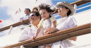  ??  ?? Cruising is no longer just something for seniors. Families also can enjoy vacations on cruises.