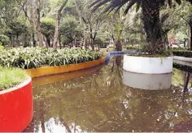  ??  ?? En temporada de lluvias, los pasillos se convierte en fuentes.