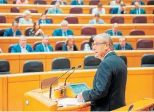  ?? // EP ?? El senador del PP Antonio Silván, en su intervenci­ón de ayer