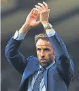  ??  ?? Proud: Gareth Southgate said England’s response against Scotland pleased him