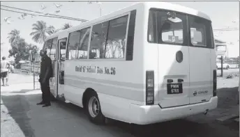  ??  ?? The bus which was commission­ed on Friday at the Fyrish Primary School