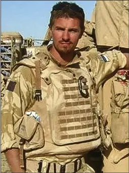  ??  ?? Collapsed: Corporal James Dunsby, who served in Afghanista­n