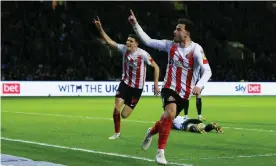  ?? Photograph: Matt West/REX/ShutLee ?? Patrick Roberts celebrates the aggregate winner.