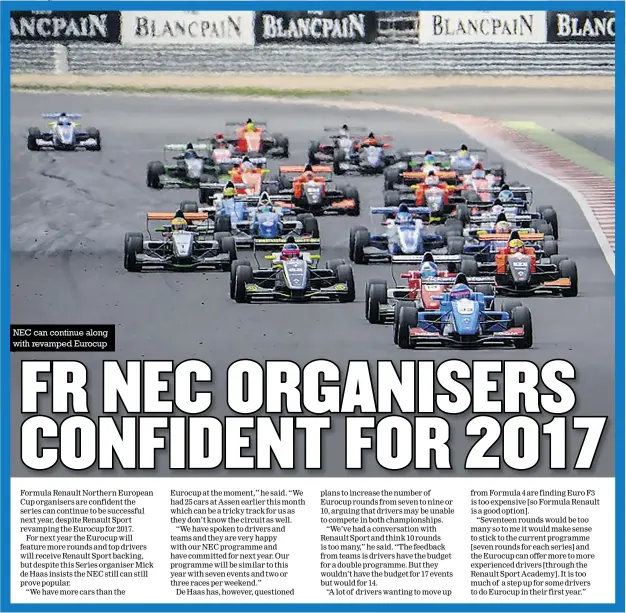  ??  ?? NEC can continue along with revamped Eurocup