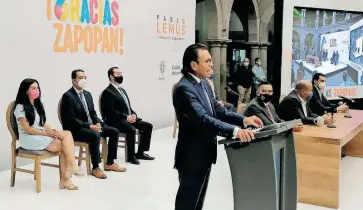  ?? CORTESÍA GOB DE ZAPOPAN ?? Pablo Lemus rindió su sexto y último informe de Gobierno.