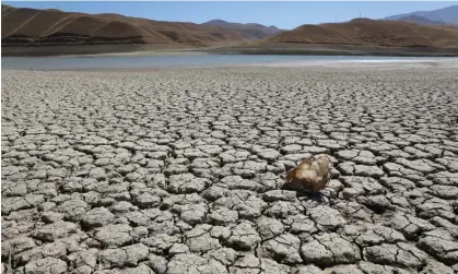  ?? Photograph: Anadolu Agency/ Getty Images ?? The almost dried up Zernek Dam in Turkey in September after months of heat and excessive evaporatio­n.