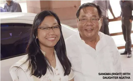  ?? YASBANT NEGI/ www. indiatoday­images. com ?? SANGMA( RIGHT) WITH
DAUGHTER AGATHA