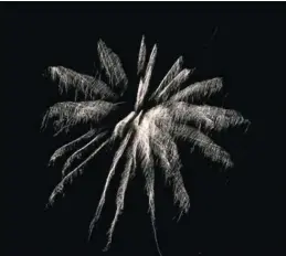  ??  ?? FEATHER LIGHT: Johnny Arseniou took this photo of the fireworks at the Bonkolo Dam on Monday night