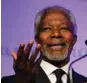 ??  ?? FN og Kofi Annan mottok Nobels fredspris på denne dag for 17 år siden.
