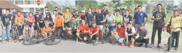  ??  ?? File photo of talent identifica­tion exercise for cycling held in Sibu recently.