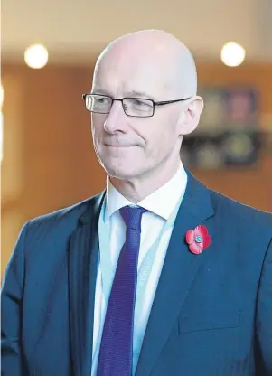  ??  ?? VISION: Education Secretary John Swinney announced the group yesterday