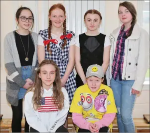  ??  ?? Grace Singleton, Mary Kate Drake, Grace Finn, Carolyn Buckley, Olivia Carter and Rachel Dineen enjoyed dressing as their favourite characters at St. Brendan’s, Rathcoole.