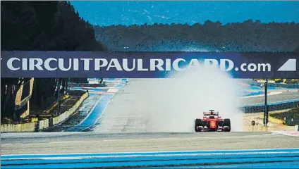  ?? FOTO: FERRARI ?? Kimi Raikkonen durante el test Pirelli en el circuito de Paul Ricard Sólo los más vateranos han pisado el trazado sito en Le Castellet