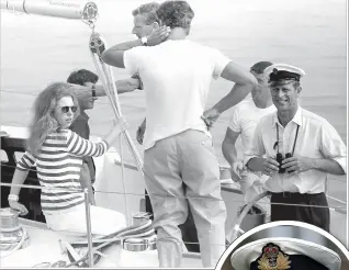  ?? Pictures: GETTY; PA ?? Prince Philip, also inset right, and Princess Anne in Cowes Week, 1970