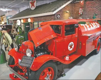  ??  ?? A 1934 Ford Gasoline Tanker Truck is on display at the Museum.