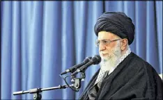  ?? AP ?? Iranian Supreme Leader Ayatollah Ali Khamenei is shown in March. Iran released four American prisoners on the same day it received $400 million in cash from the U.S., prompting Republican­s to call the payment a ransom.